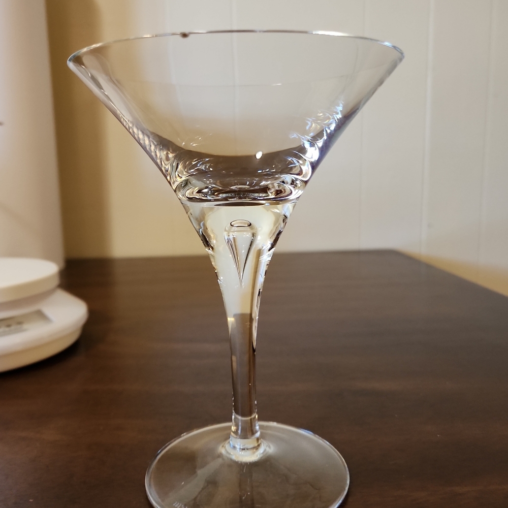 BLOCK Martini Glass - Clear Crystal - Marked - (Pre-Owned) Excellent Condition